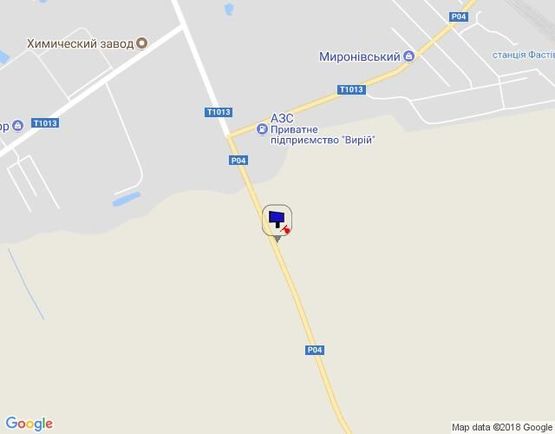 Схема рекламной плоскости по адресу г.Фастов, ул Червоный шлях, выезд из города на Б.Церковь