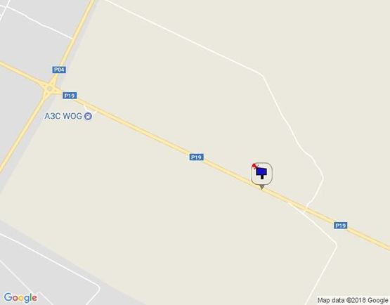 Схема рекламной плоскости по адресу г.Фастов,  ул.Якубовского, выезд, въезд на Киев