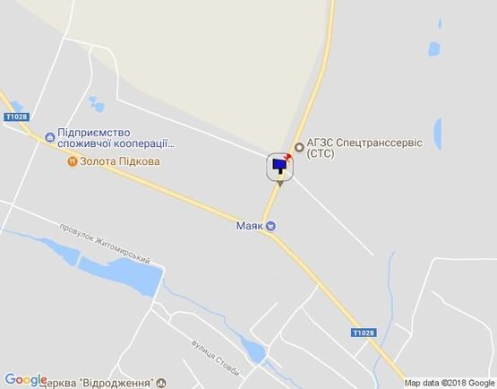 Схема рекламной плоскости по адресу г.Фастов,  ул.Бышевская, 3