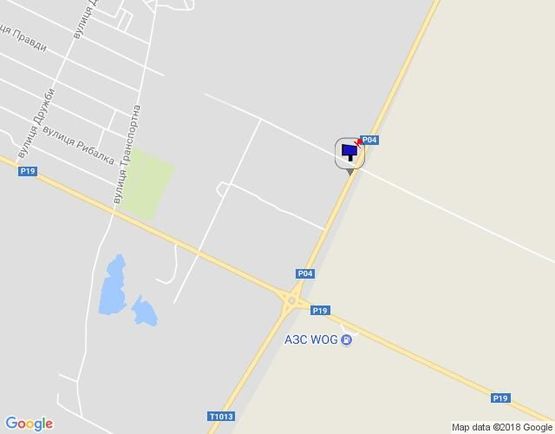 Схема рекламной плоскости по адресу г.Фастов Окружная дорога между ул.Великоснитынская и ул.Якубовского. 500 м до перекрестка с ул.Якубовского