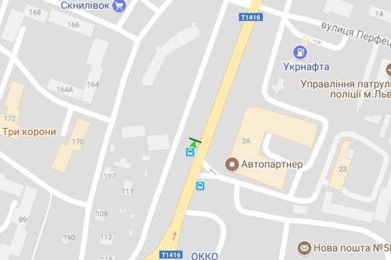 Схема рекламной плоскости по адресу Кульпарківська вул., 158-в