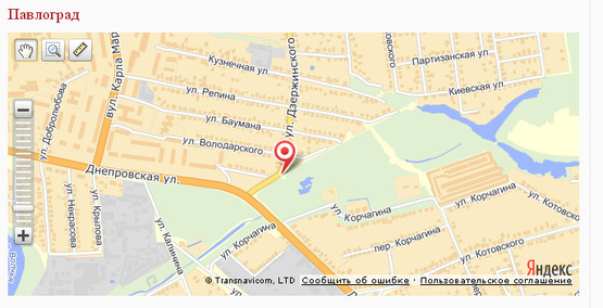 Схема рекламной плоскости по адресу вул. Успенська,149 (вул. Дзержинського)