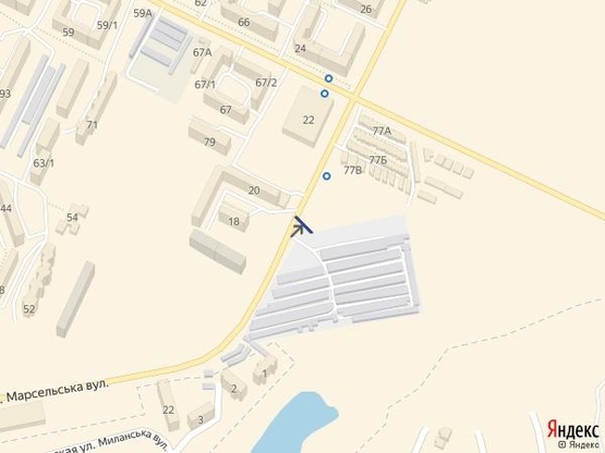 Схема рекламной плоскости по адресу Сахарова, 20 А