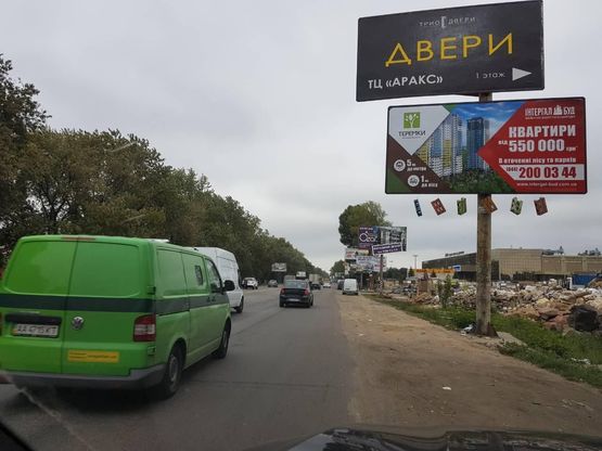 Схема рекламної площини за адресою Большая окружная ,700 м.до Одесской площади