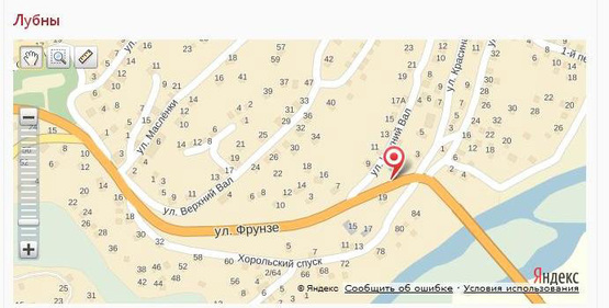 Схема рекламної площини за адресою вул. Хорольський спуск, 84 (вул. Степана Разіна)