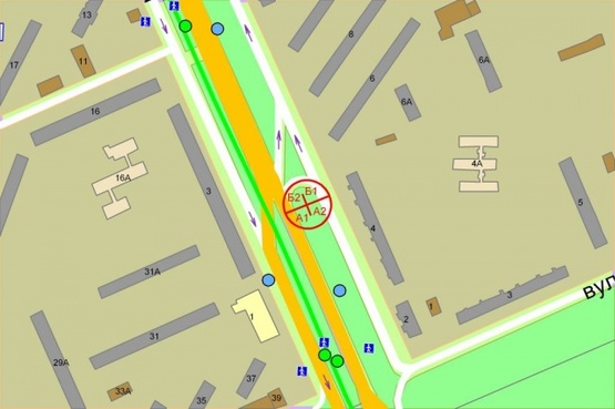 Схема рекламной плоскости по адресу Братиславская, 4  (М)"Черниговская"
