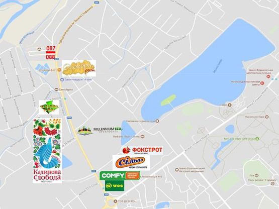 Схема рекламной плоскости по адресу Набережна ім.В.Стефаника