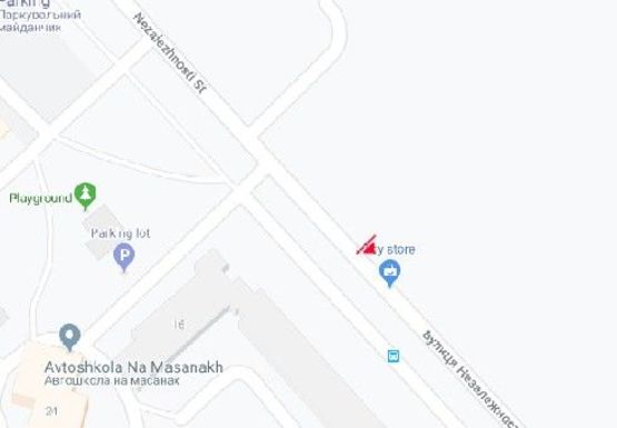 Схема рекламной плоскости по адресу Независимости ул. (напротив дома 16)