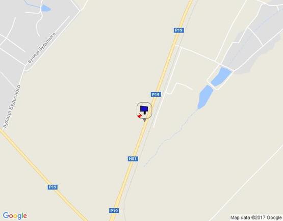 Схема рекламной плоскости по адресу 48км+250 праворуч(Н-01 Київ-Знамянка); Перед поворотом  с.Красне-вул.Будьонного