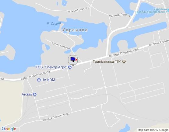 Схема рекламной плоскости по адресу м.Українка, вул. Промислова, 13