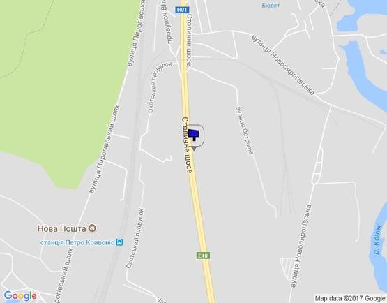 Схема рекламной плоскости по адресу Столичне шосе, 450 м до залізничного мосту(в сторону просп. Науки)