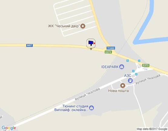 Схема рекламної площини за адресою м. Ірпінь, траса М-07, км 23+950 ліво, вул. Свято-Покровська, 30А