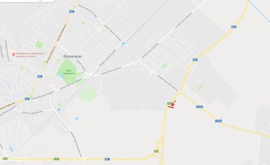 Схема рекламной плоскости по адресу Выезд из Киева, в сторону Чернигова, выезд на Бровары, к котедж.городку Княжичи