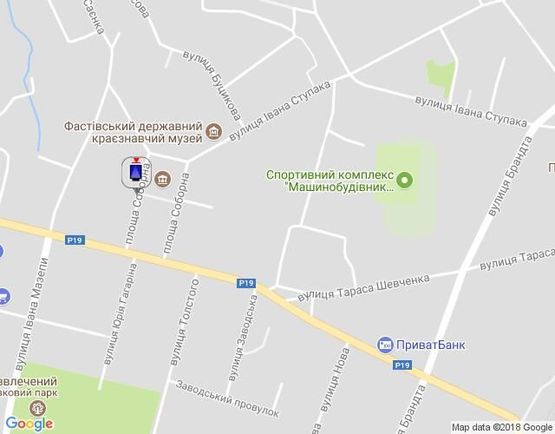 Схема рекламной плоскости по адресу г.Фастов, ул.Радянская, 1