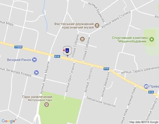 Схема рекламної площини за адресою г.Фастов,  ул. Соборная, Торговый центр Фастов Сити, м-н Фора,