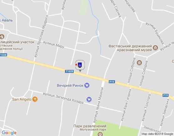 Схема рекламной плоскости по адресу г.Фастов, ул.Соборная, 38