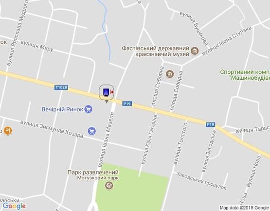 Схема рекламної площини за адресою г.Фастов, ул.Соборная, 43, Вечерний рынок