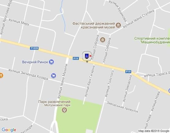 Схема рекламної площини за адресою г.Фастов, ул.Соборная, 33