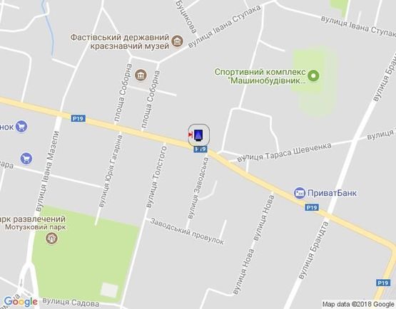 Схема рекламної площини за адресою г.Фастов, ул.Соборная, 29