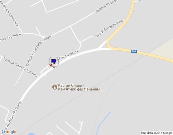 Схема рекламной плоскости по адресу г.Фастов, ул.Щербакова, 69