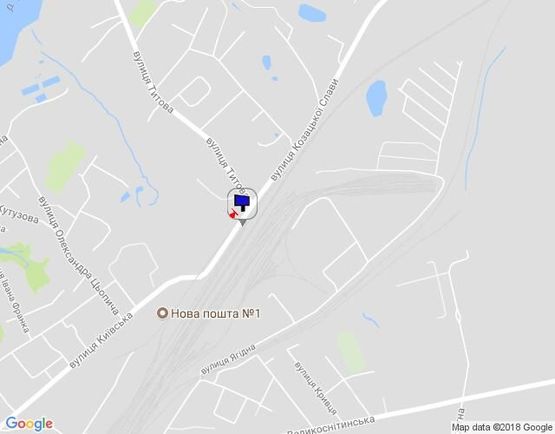 Схема рекламной плоскости по адресу г.Фастов,  ул.Кирова, 73