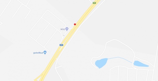 Схема рекламной плоскости по адресу Одесская трасса, в направлении  с Вита Почтовая, не доезжая заправки WOG