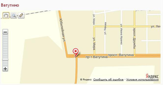 Схема рекламної площини за адресою пр. Ватутина, 21