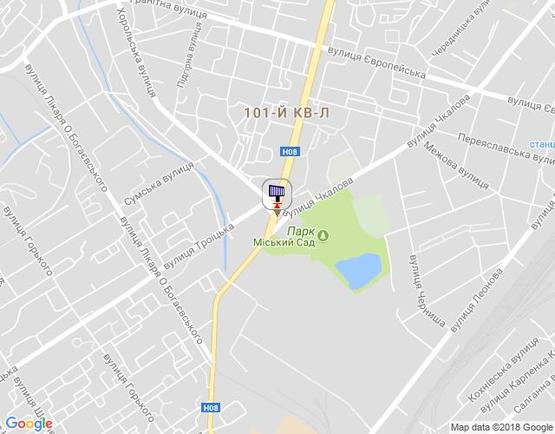 Схема рекламної площини за адресою просп. Свободы (ул.60л.Октября), перекр. с ул. Чкалова, возле Электростанции, напротив автошколы «СИЮЖ», самая крупная транспортная развязка