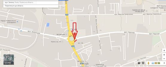 Схема рекламной плоскости по адресу вул.Зелена кільце ДБК