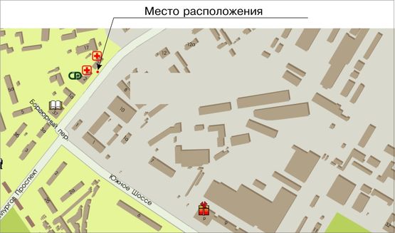 Схема рекламної площини за адресою Сев.шоссе, 3