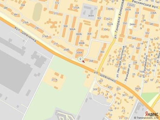 Схема рекламної площини за адресою вул.Шевченка 358, ТЦ ВАМ, м.2 правий