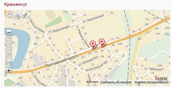 Схема рекламной плоскости по адресу пр-т Полтавский, 53/2