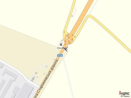 Схема рекламной плоскости по адресу Одесса-Николаев 21+800 Б (в стор. Одессы)