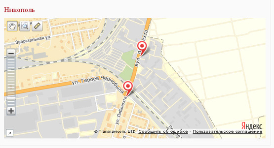 Схема рекламной плоскости по адресу ул. К.Либкнехта/ ул. Г.Чернобыля