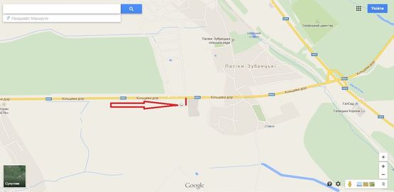 Схема рекламної площини за адресою Пасіки-Зубрецькі (АЗС ОККО) (лівий)