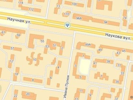 Схема рекламной плоскости по адресу вул.Наукова 96, до вул.Кульпарківської, маг. Нептун