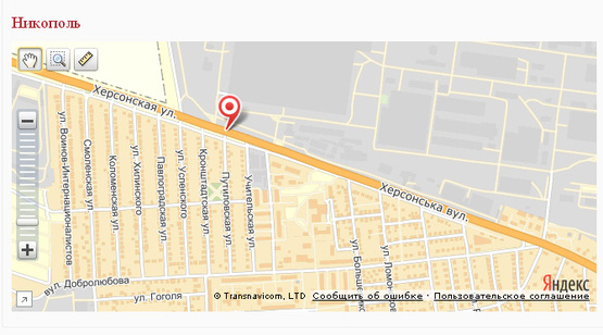 Схема рекламной плоскости по адресу вул. Херсонська/вул. Путилівська