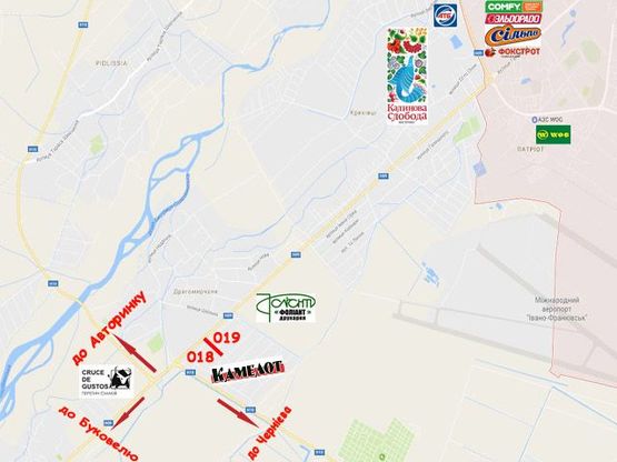 Схема рекламной плоскости по адресу Мазепи - Драгомирчани