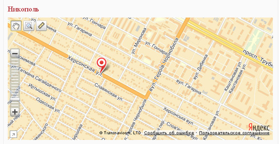 Схема рекламной плоскости по адресу вул. Херсонська (район будівлі №297)