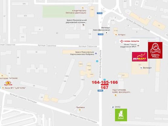 Схема рекламной плоскости по адресу Коновальця (Велмарт) призма Б   (на Буковель)