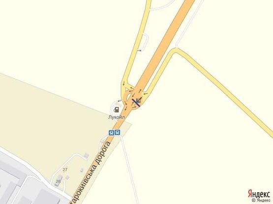 Схема рекламной плоскости по адресу Одесса-Николаев 21+900 Б (в стор. Одессы)