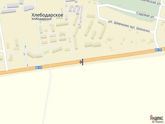 Схема рекламной плоскости по адресу Одесса-Рени, с.Хлебодарское 13+300 А (в стор. Одессы)