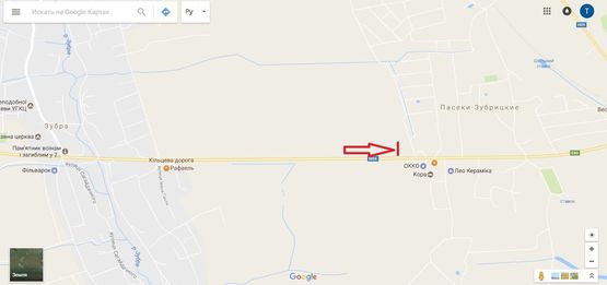 Схема рекламної площини за адресою Пасіки-Зубрецькі (АЗС ОККО) (лівий)