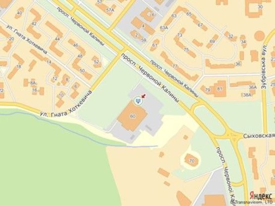 Схема рекламной плоскости по адресу пр.Червоної Калини 60, Арсен, праворуч від входу