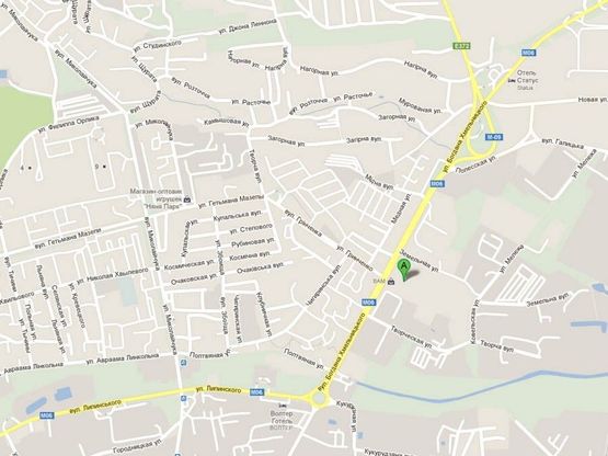 Схема рекламної площини за адресою вул.Б.Хмельницького 214, праворуч від входу