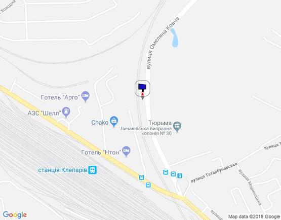 Схема рекламной плоскости по адресу вул. Винниця