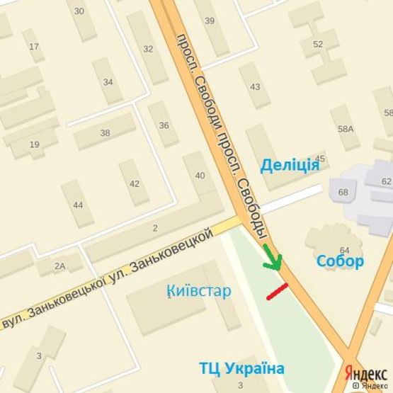 Схема рекламной плоскости по адресу просп.Свободи-пл,Кирила і Мефодія піш.перехід, напр.-пл.Кірпи