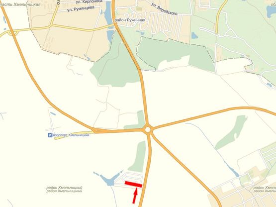 Схема рекламної площини за адресою Въезд из Каменец-Подольского, Черновцов, Метеостанция