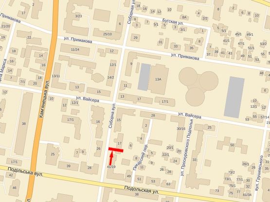 Схема рекламной плоскости по адресу Соборная ул., возле разрешительного центра, рынка