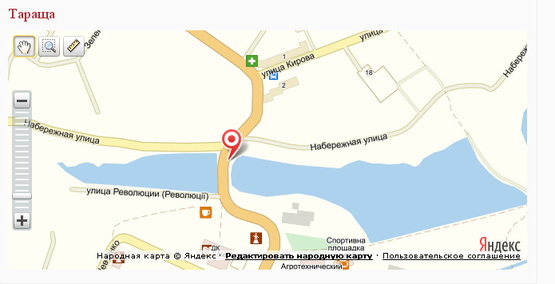 Схема рекламной плоскости по адресу ул. Белоцерковская/ ул. Набережная